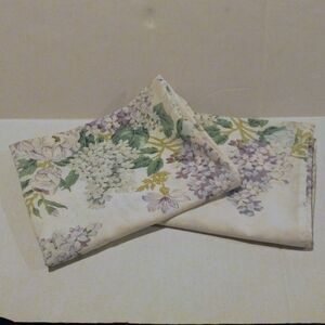 Vintage Dan River Purple Floral Standard Pillowcase-Set Of 2-Hydrangeas-20"x30"
